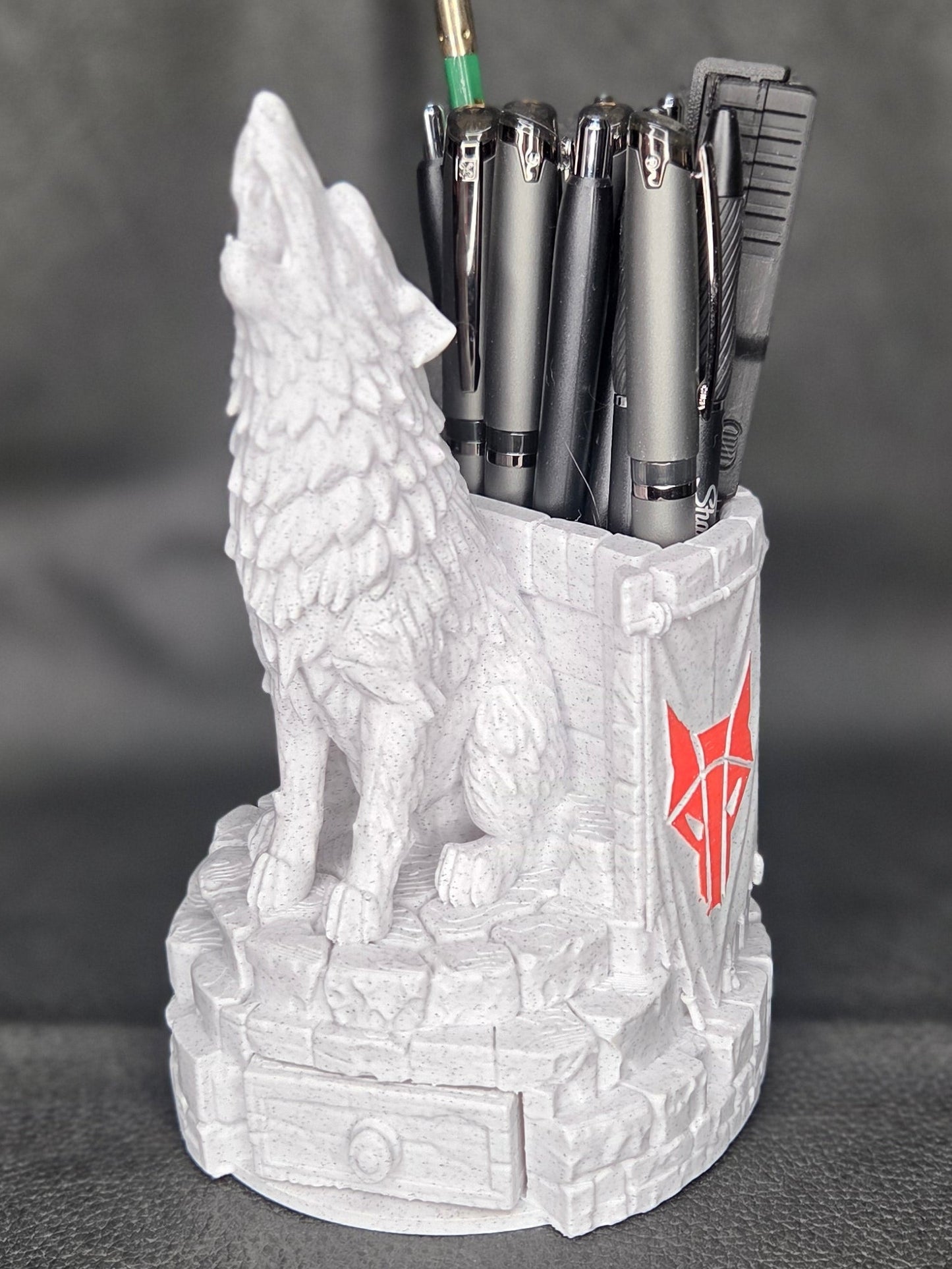 Red Rising Themed Desk Organizer