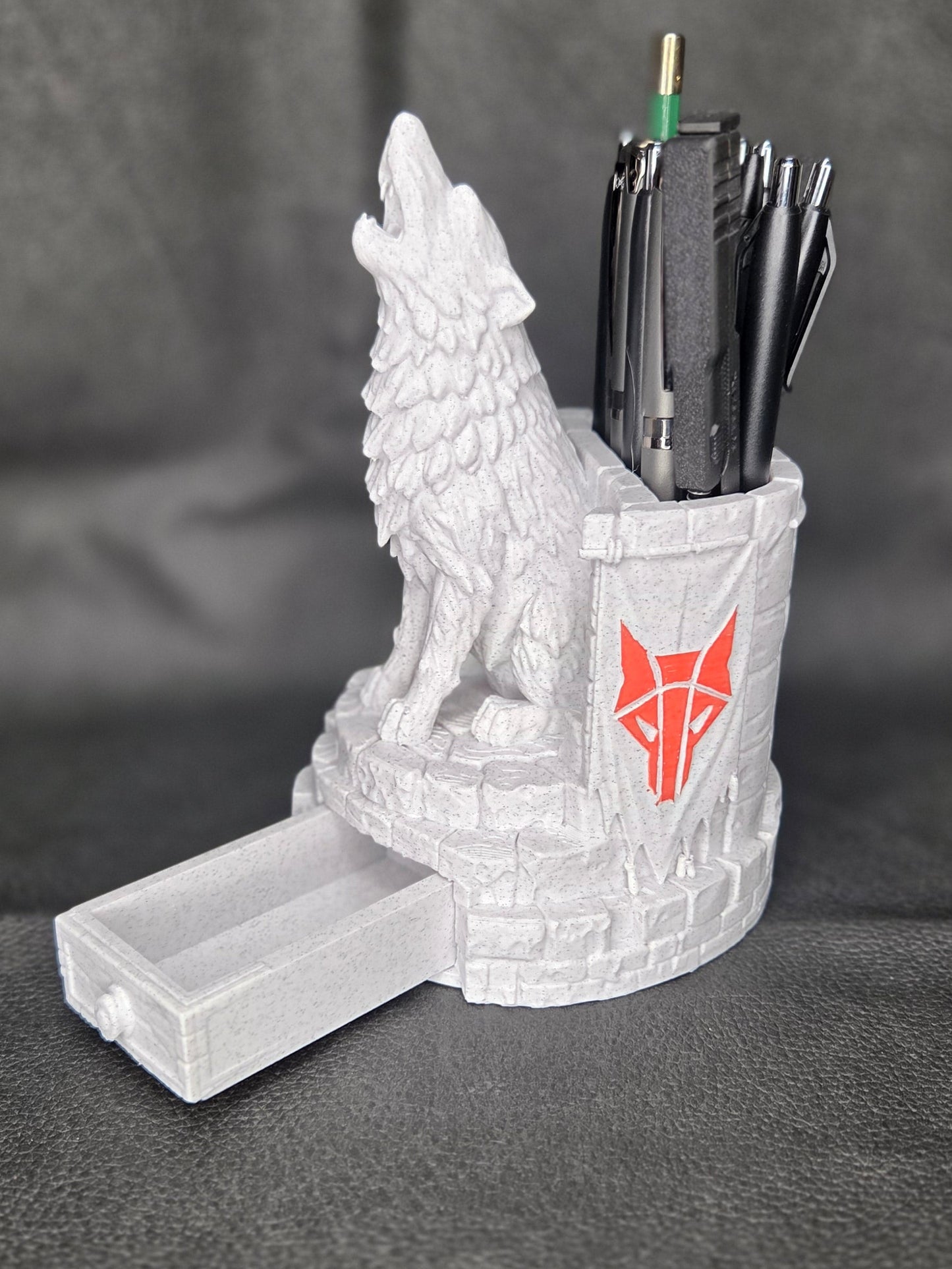 Red Rising Themed Desk Organizer